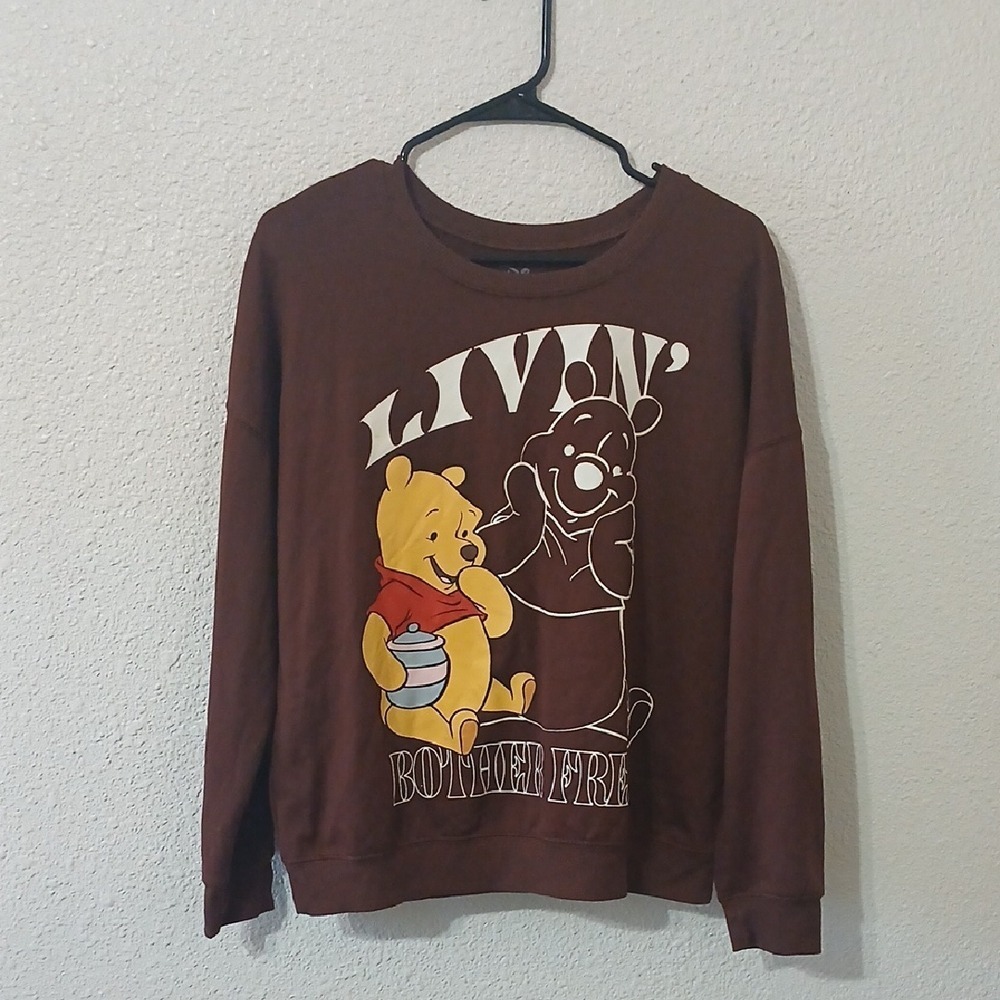 Disney Brown Winnie the Pooh Crewneck Sweater